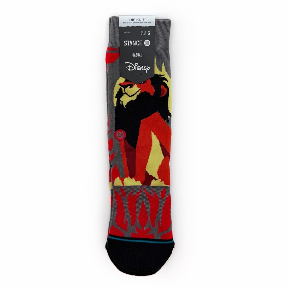 Stance Disney Villains The Lion King Crew Socks Small Kids Womens Scar Movie
